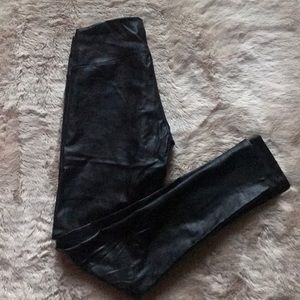 Faux leather leggings